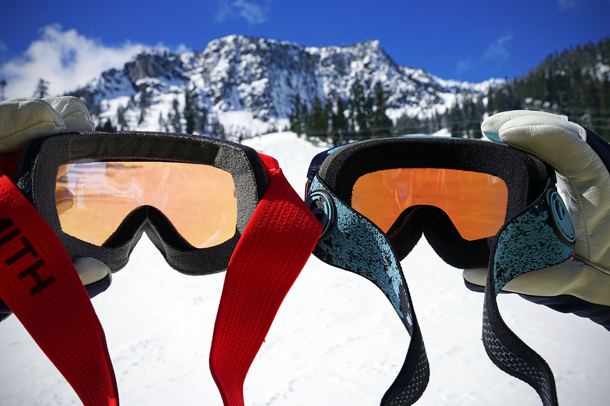 Ski goggles (light vs. dark)